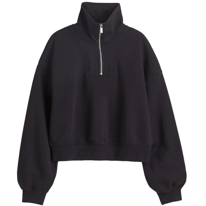 

Свитшот H&M Half-zip, черный