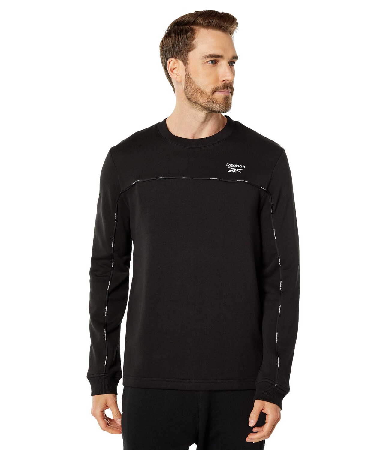 

Толстовка Reebok, Workout Ready Piping Crew Sweatshirt