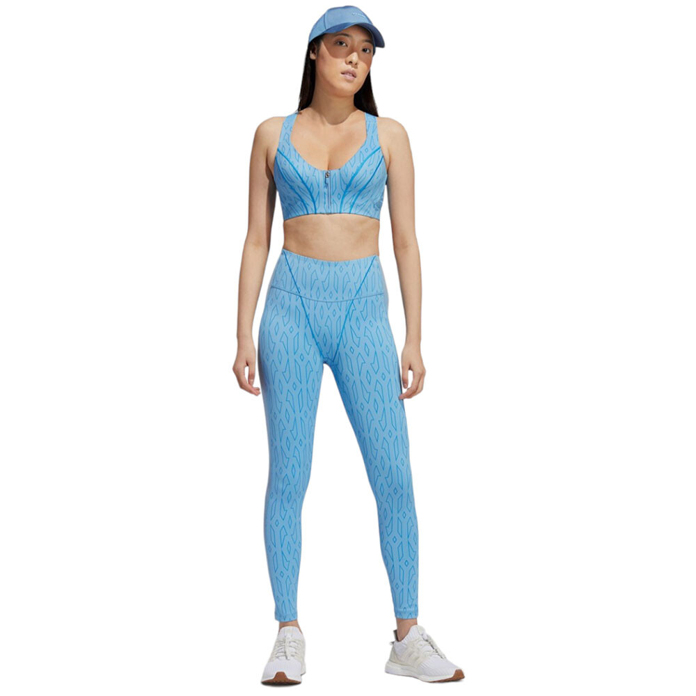 

Тайтсы Adidas Originals x Ivy Park Mesh Monogram, голубой