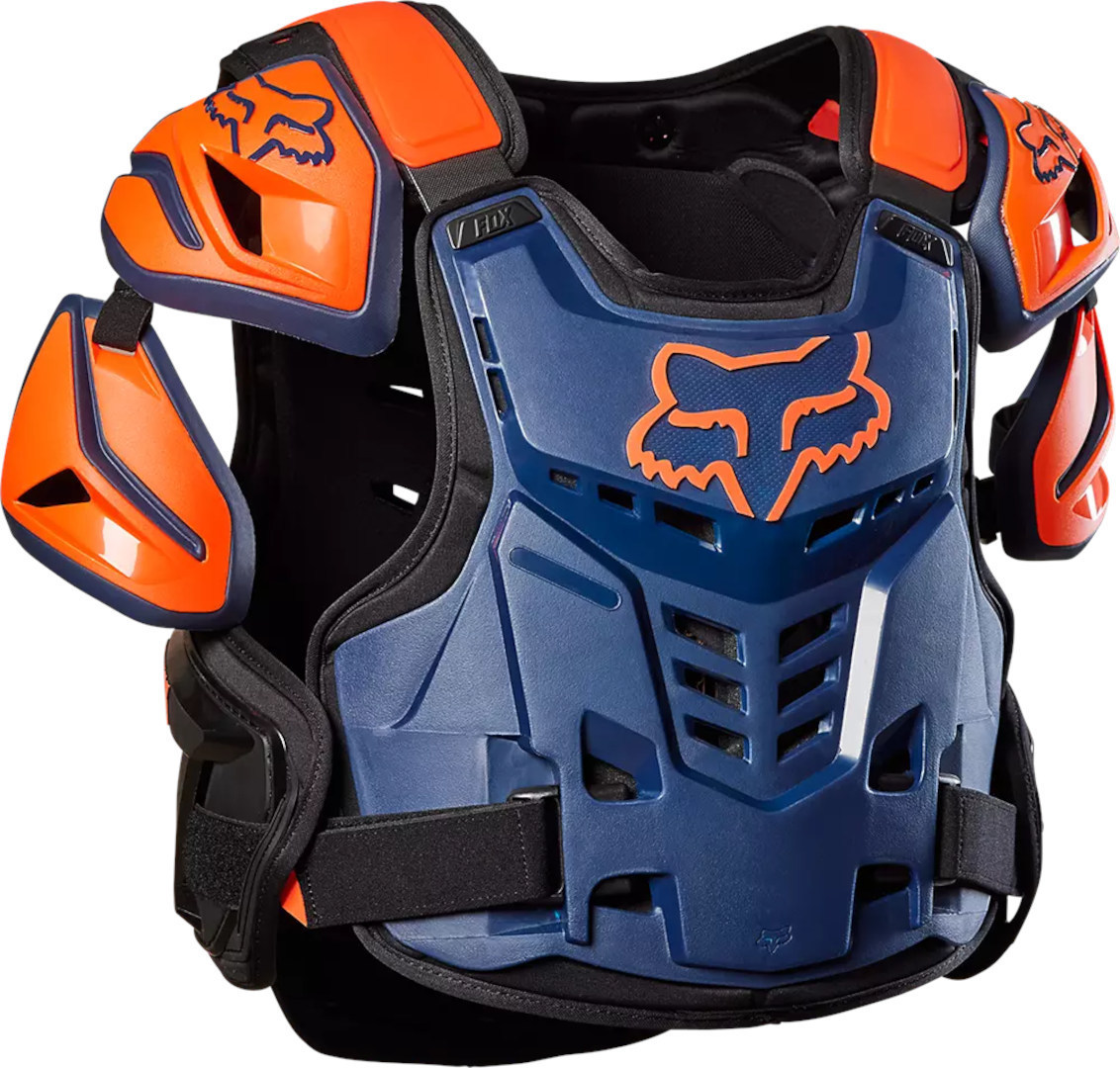 Панцирь FOX Raptor защитный, синий/оранжевый жилет защитный спрут канада 129443 44 46 синий оранжевый