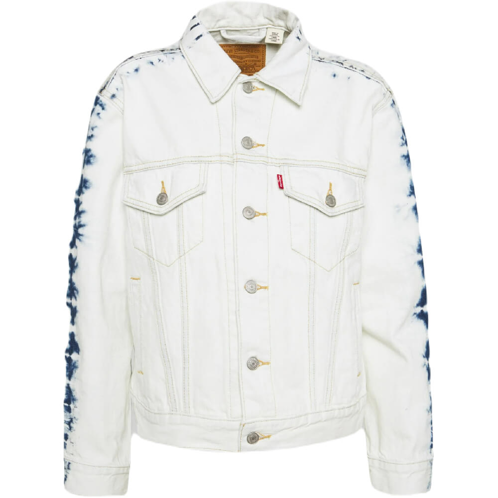 Куртка джинсовая Levi's Ex Boyfriend Trucker с принтом, белый / синий цена и фото
