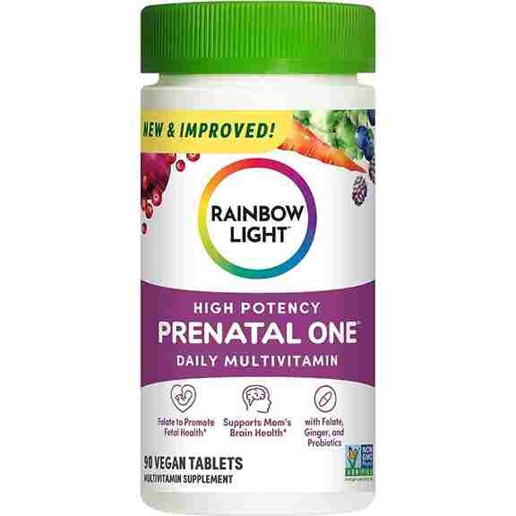 

Мультивитамины для беременных Rainbow Light Hight Potency Prenatal One Multivitamin, 90 капсул