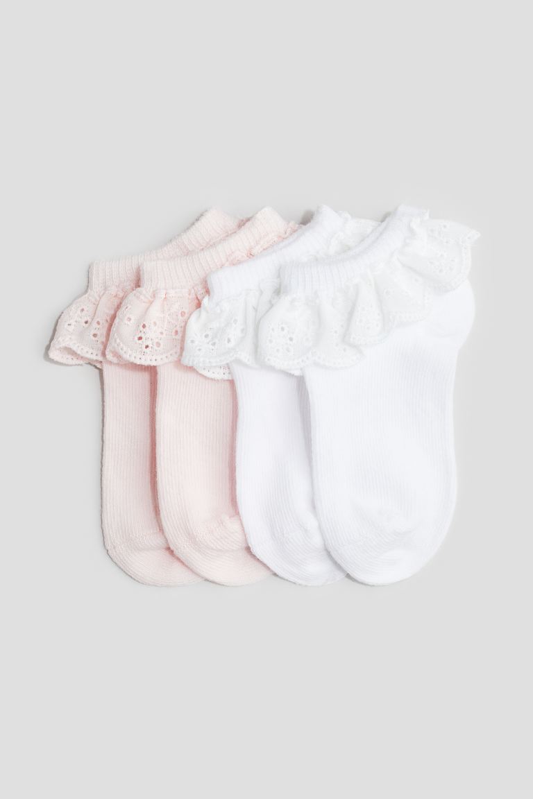 Упаковка из 4 коротких носков H&M, розовый