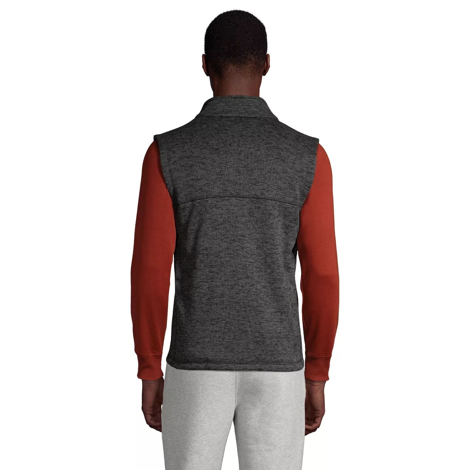 

Флисовый жилет Big & Tall Lands' End, серый