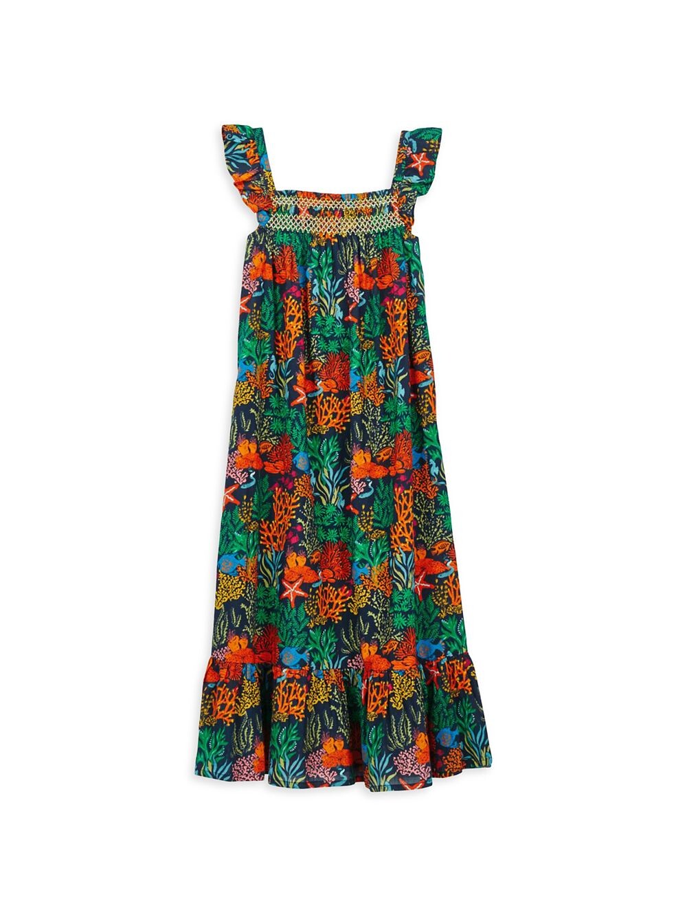 

Платье Little Girl's & Girl's Fonds Marins из разноцветной вуали Vilebrequin