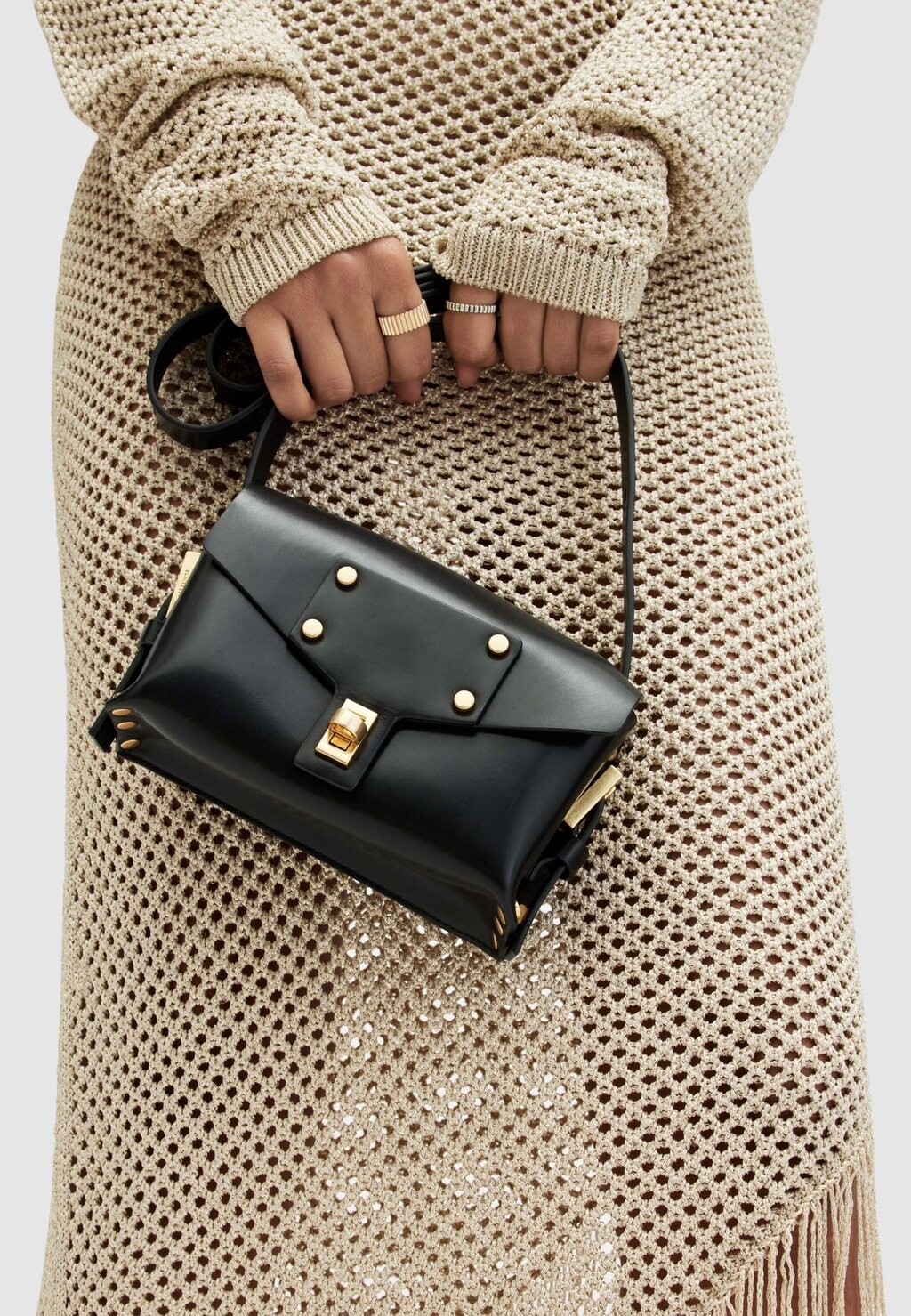 

Сумка через плечо Miro Mini AllSaints, черный