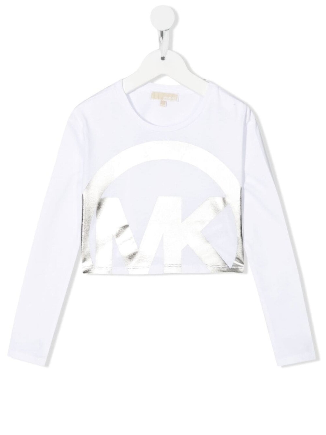 

Michael Kors Kids укороченная футболка с длинными рукавами, белый