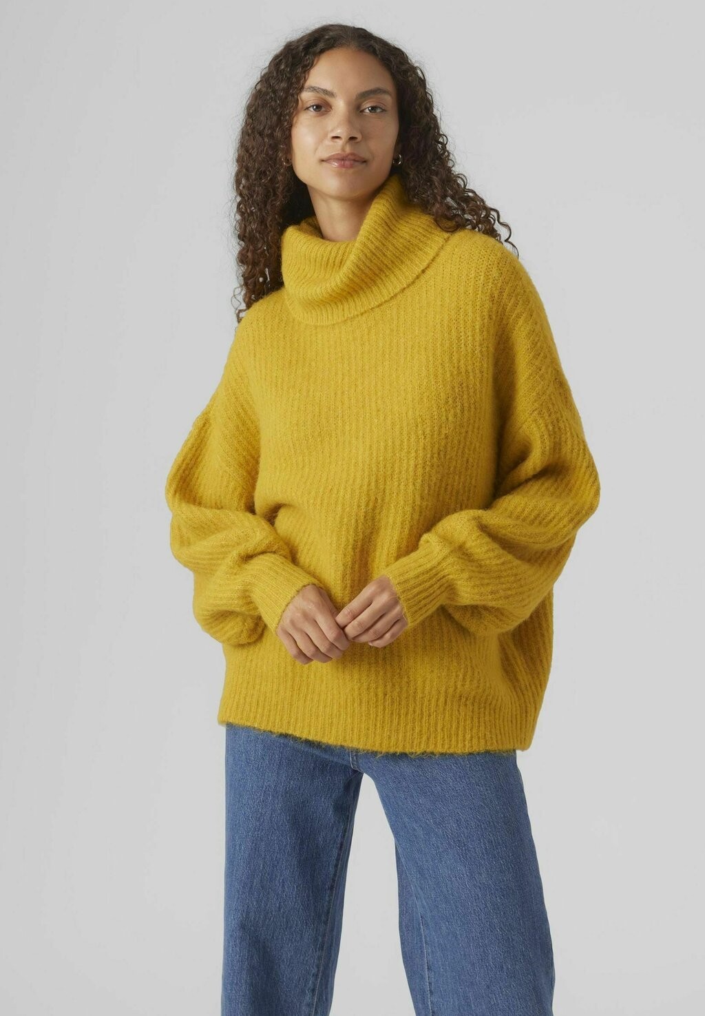 

Свитшот Vero Moda VMJULIE LS COWLNECK BOXY, желто-оливковый, Зеленый