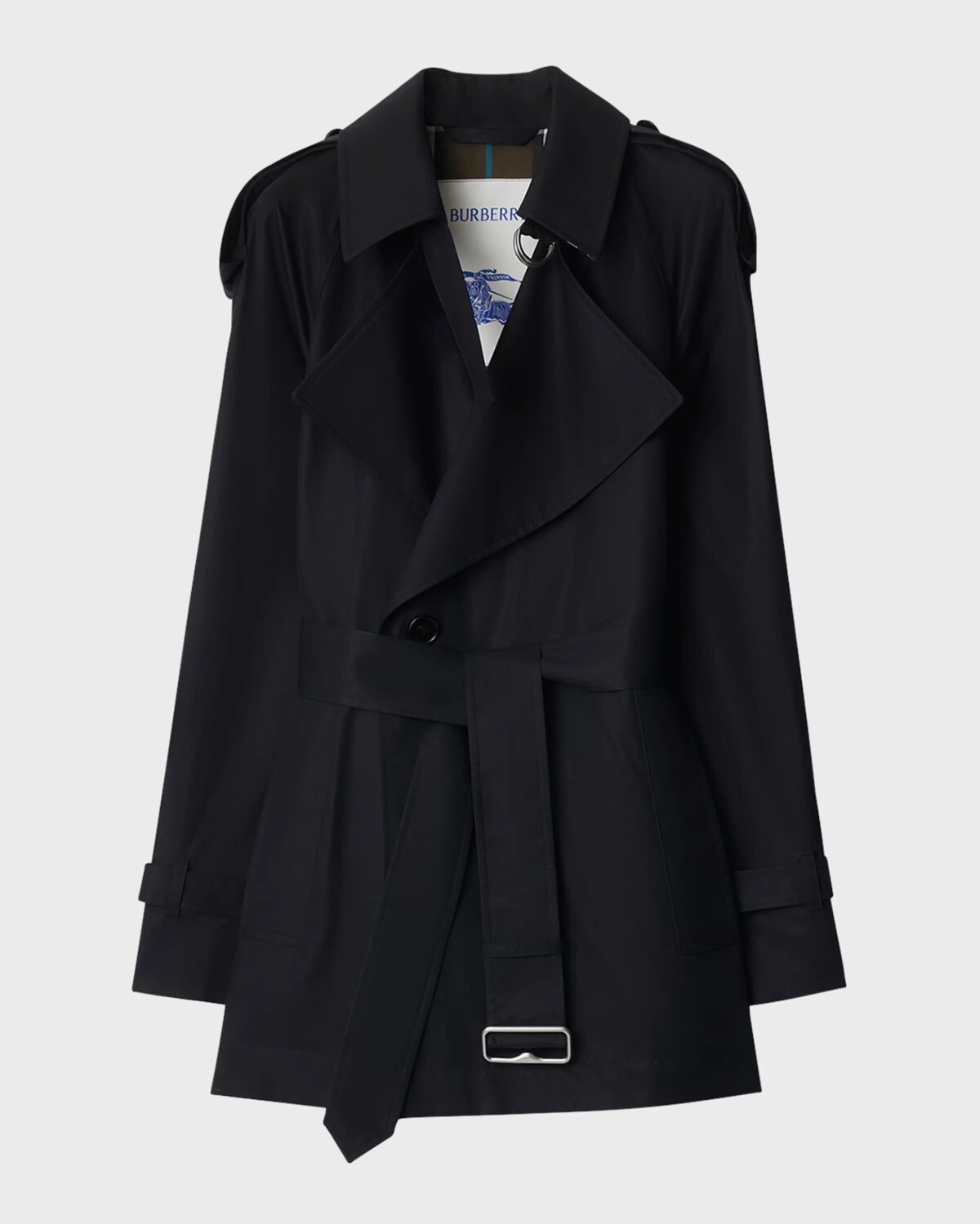 

Двубортный тренч с поясом Burberry, черный