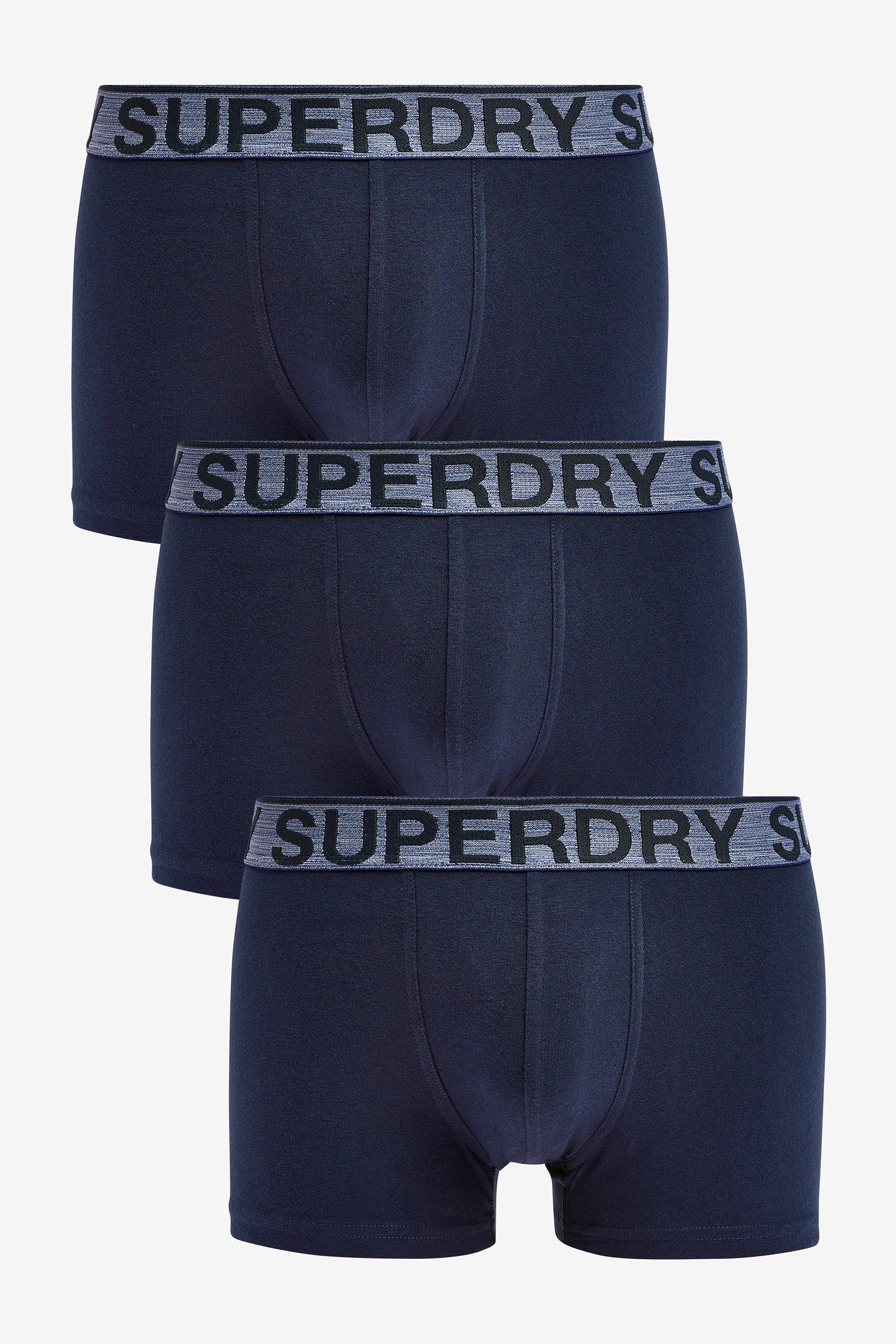 цена Набор из 3 боксеров-шорт Superdry, синий