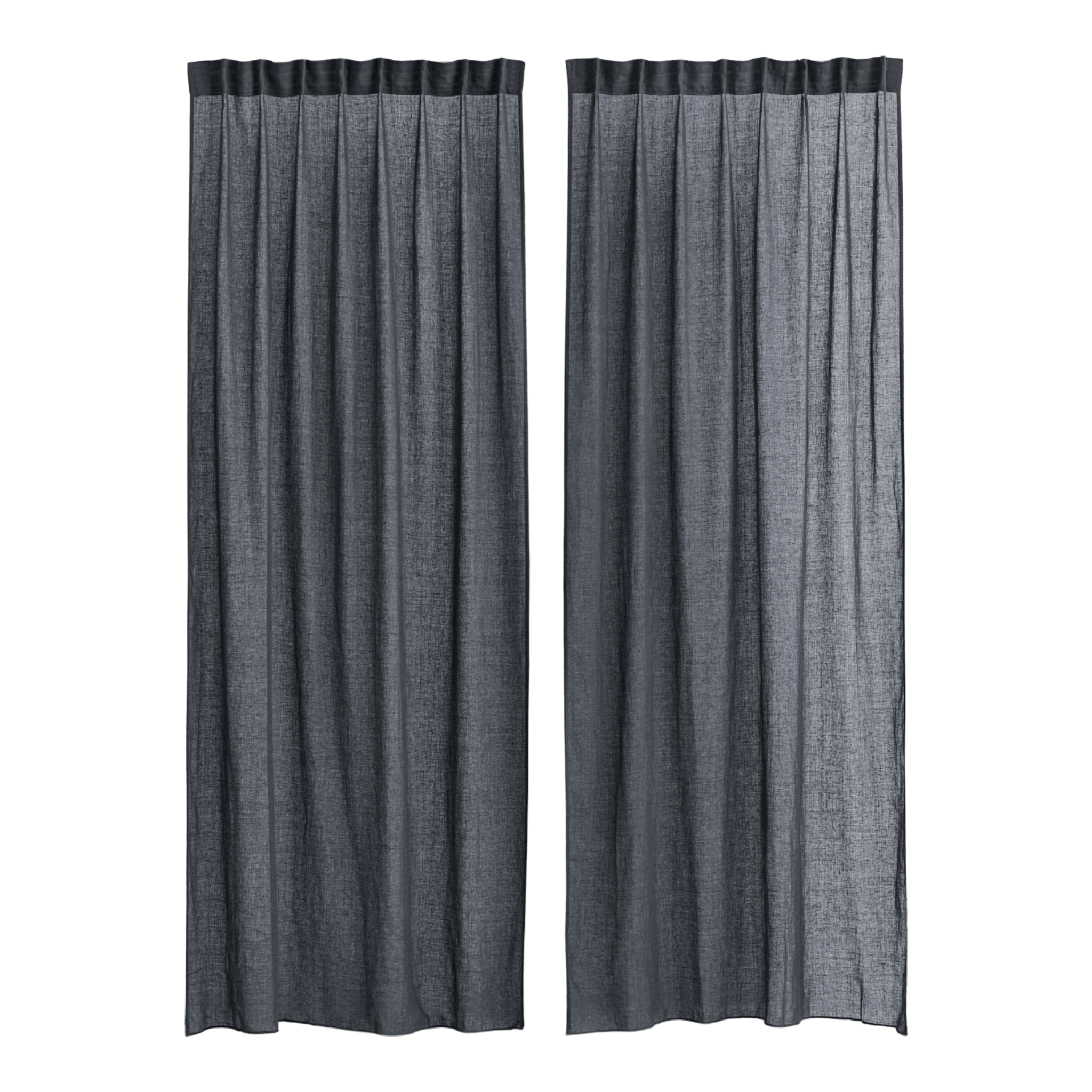 Шторы H&M Home 2-pack Multiway Linen-blend, 2 предмета, темно серый –  купить с доставкой из-за рубежа через платформу «CDEK.Shopping»