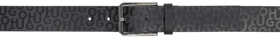 

Черный ремень с логотипом Gengol Hugo