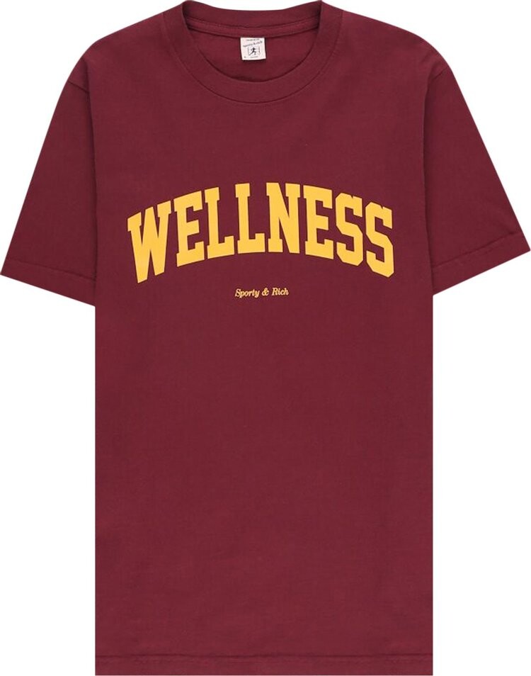 

Футболка Sporty & Rich Wellness Ivy T-Shirt 'Merlot/Gold', красный