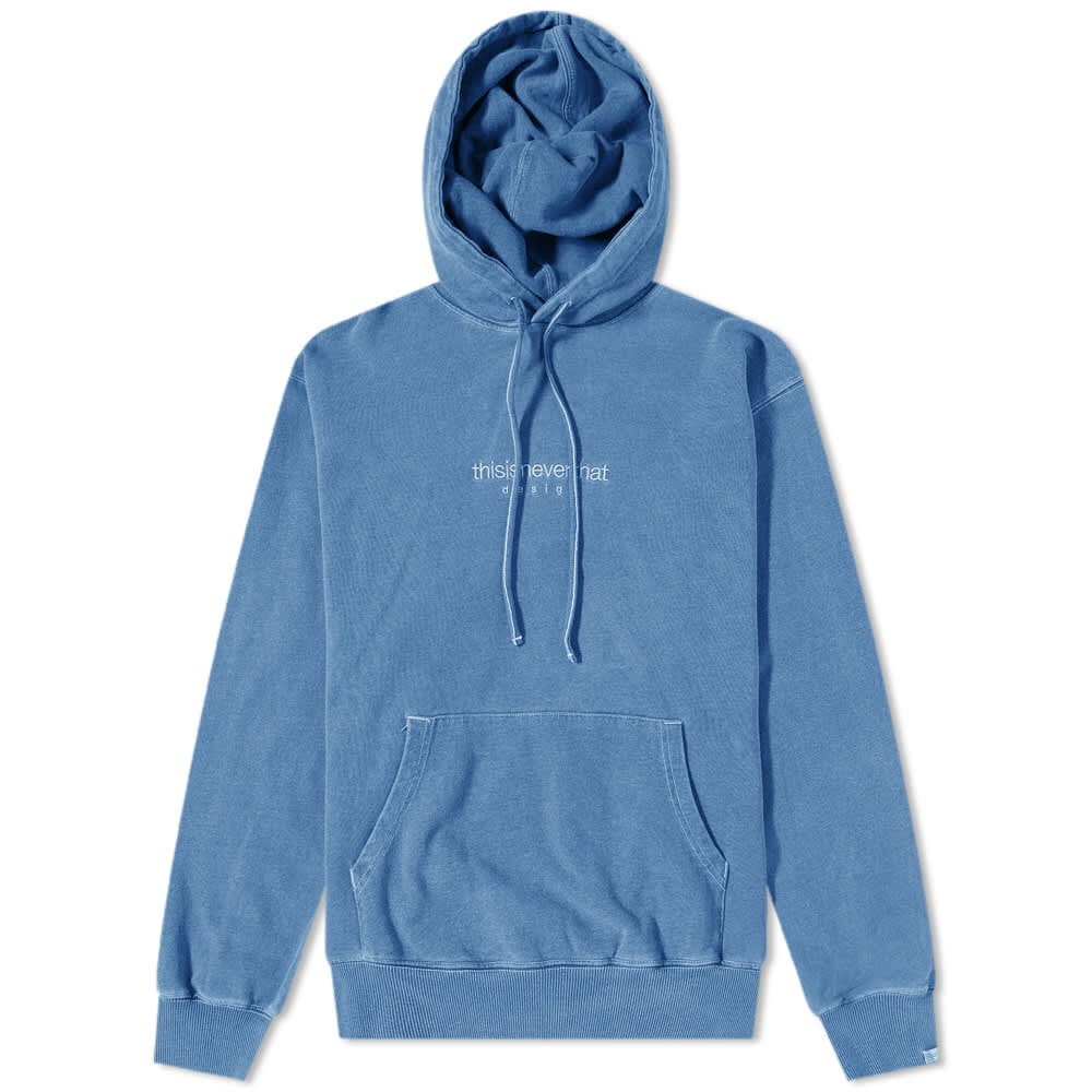 

Толстовка thisisneverthat Indigo Dyed Popover Hoody, Синий