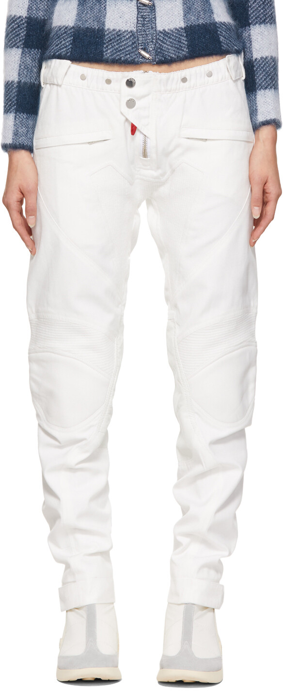 

Кожаные байкерские брюки Off-White 032c, Белый