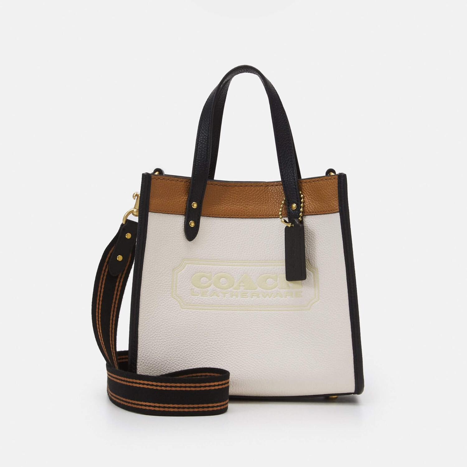 

Сумка Coach Colorblock Badge Field Tote With Crossbody, бежевый