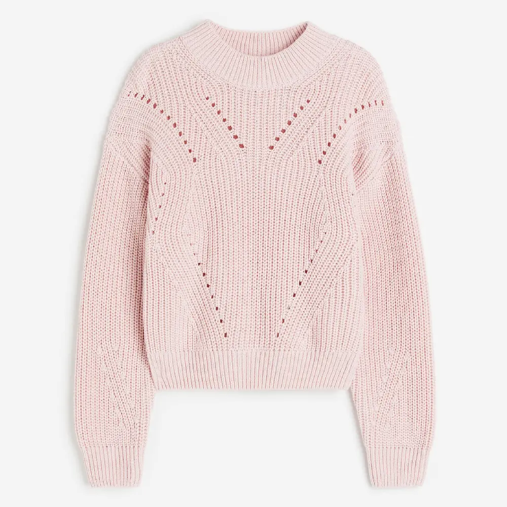 

Свитер H&M Kids Cotton-blend, светло-розовый