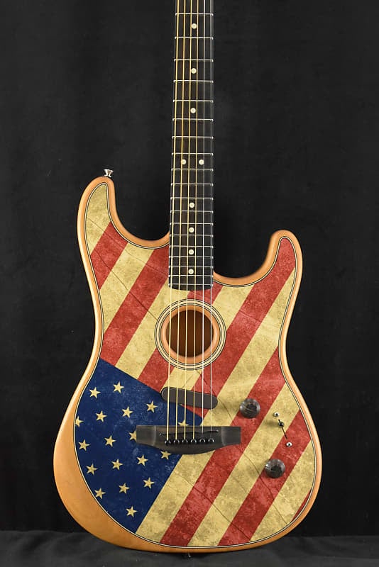 

Акустическая гитара Fender Limited Edition American Acoustasonic Stratocaster USA Flag