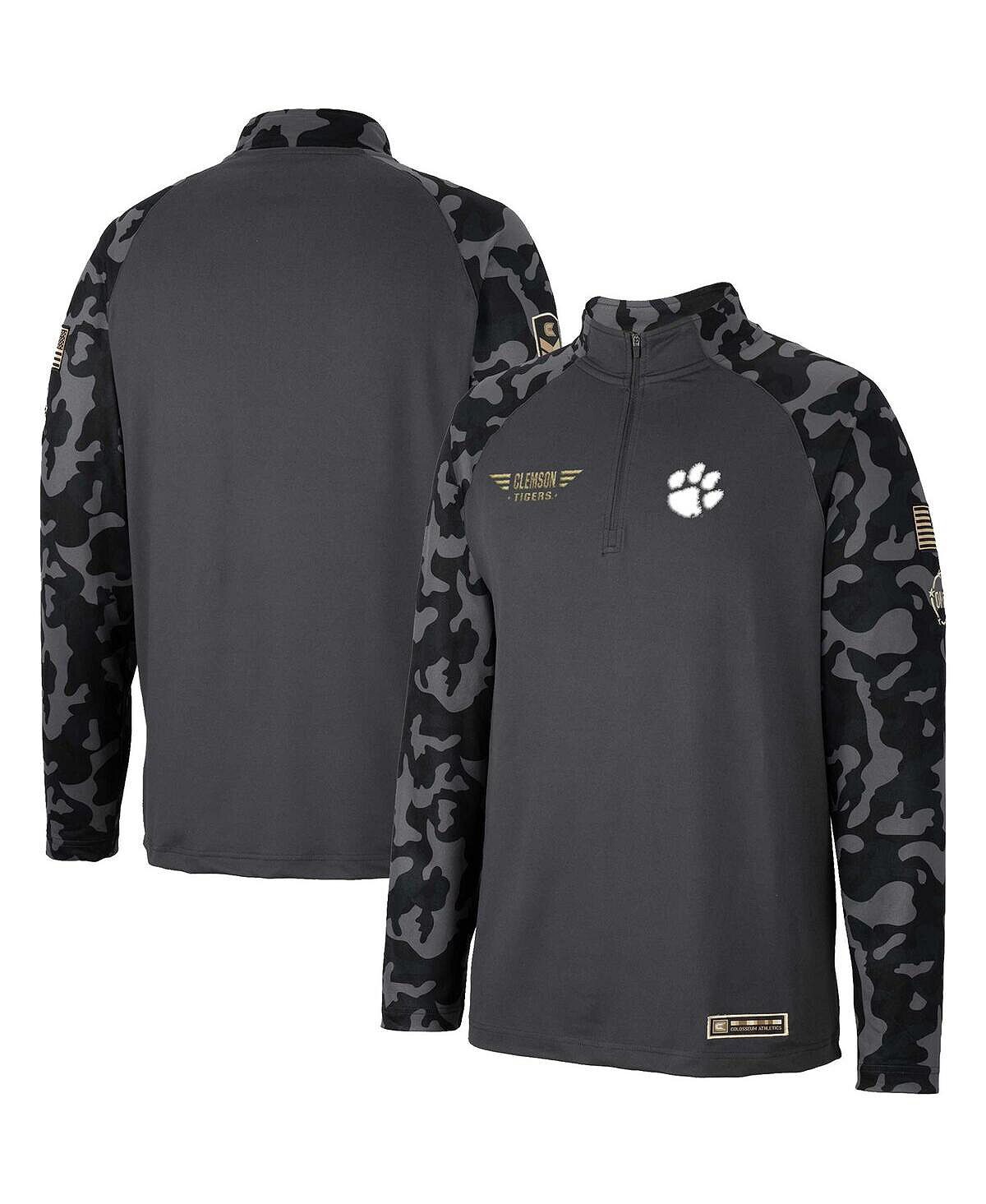 

Мужская темно-серая куртка clemson tigers oht в стиле милитари appreciation long range raglan с молнией на четверть Colosseum, мульти