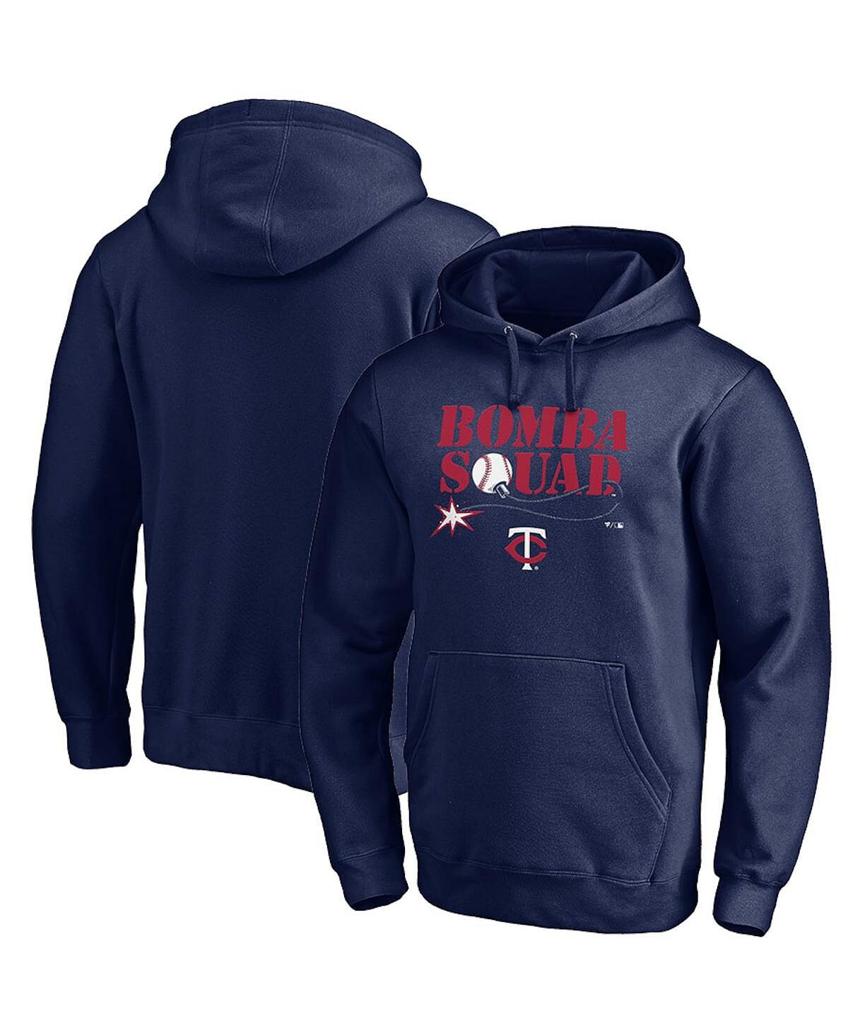 

Мужская темно-синяя толстовка с капюшоном minnesota twins local pullover BreakingT, синий