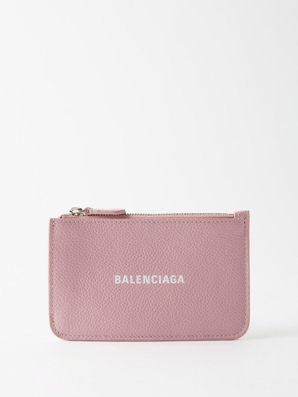 

Картхолдер cash из зерненой кожи на молнии Balenciaga, розовый