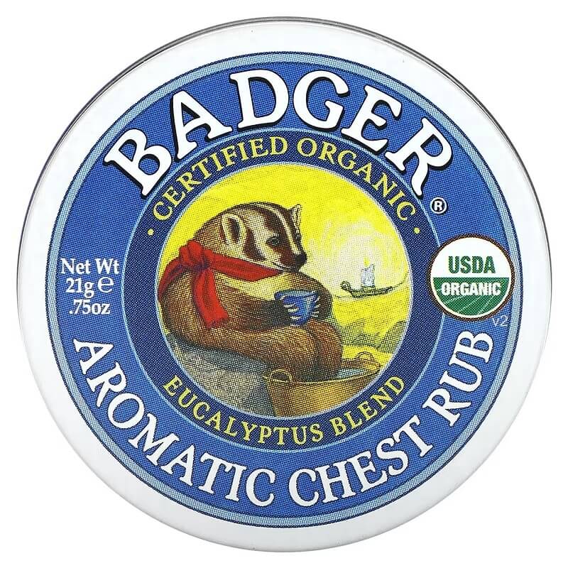 цена Органический ароматический крем для груди Badger Company смесь эвкалипта, 21 гр