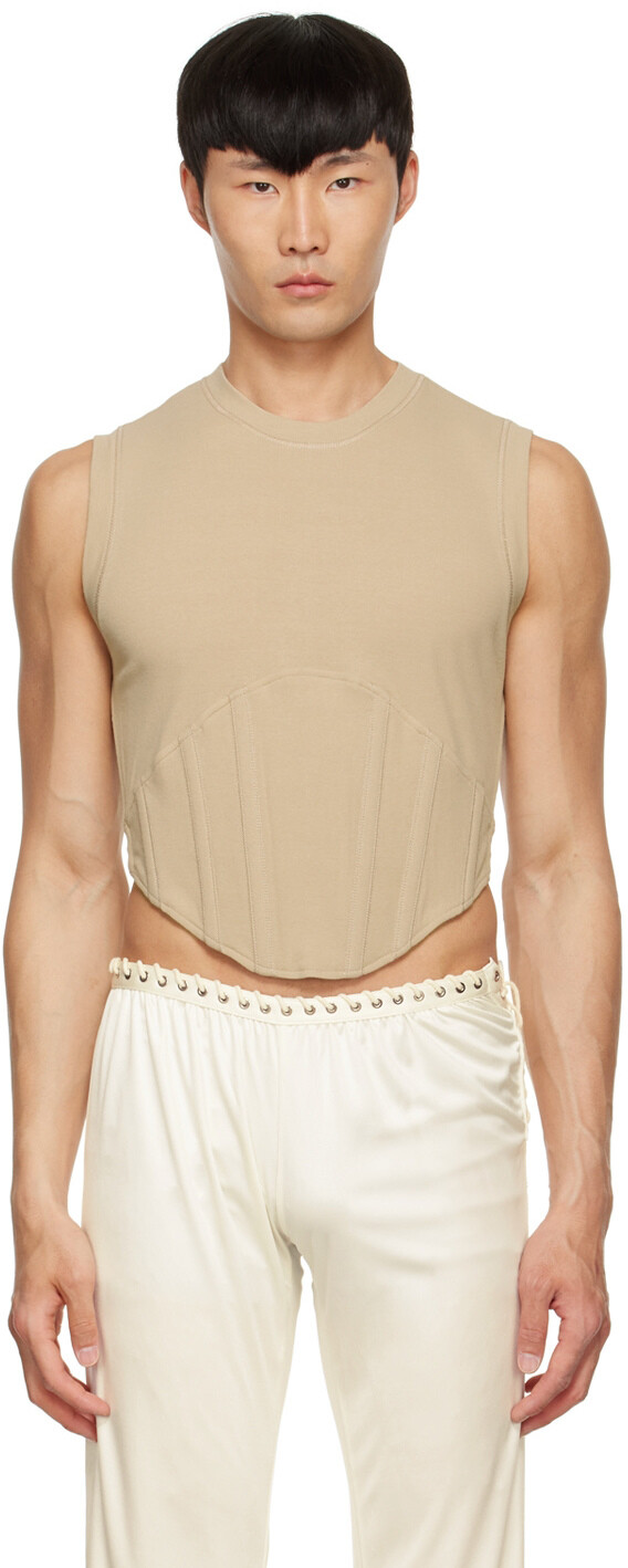

Бежевая майка с плавниками Dion Lee