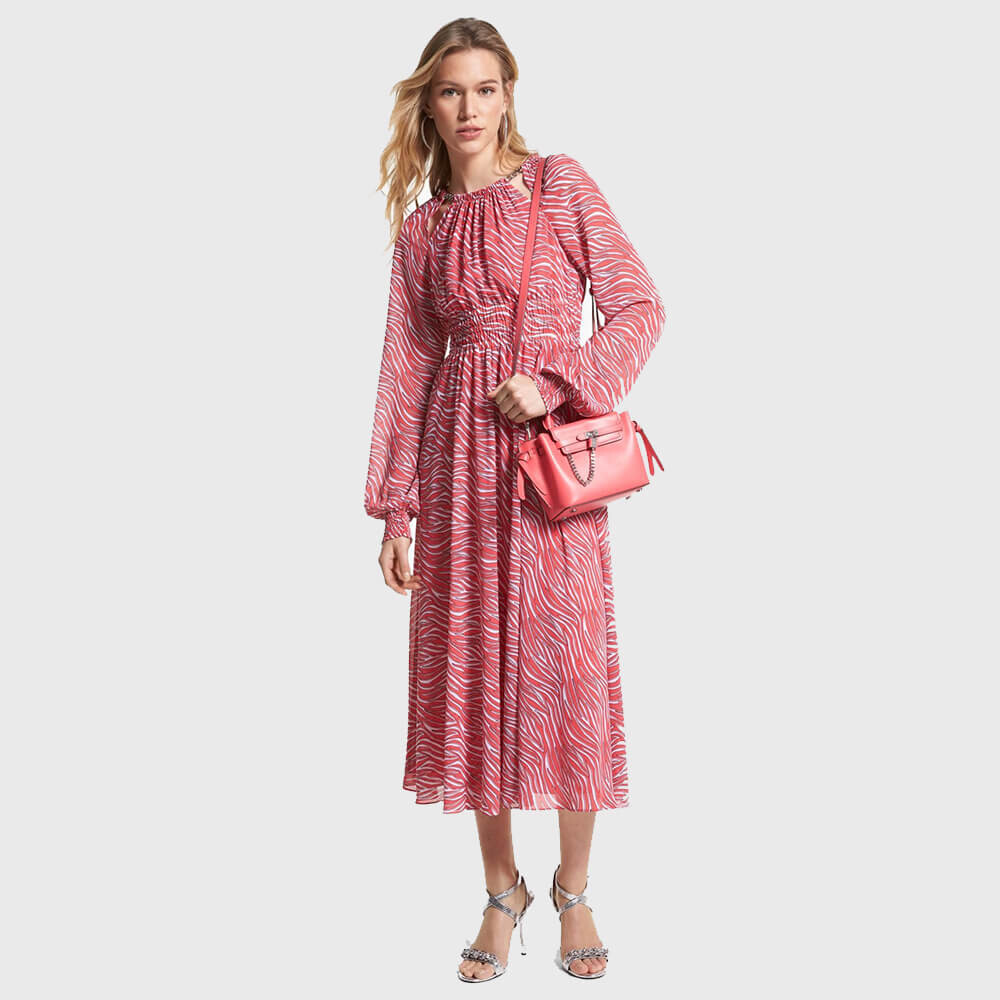 

Платье Michael Michael Kors Zebra Print Georgette, розовый