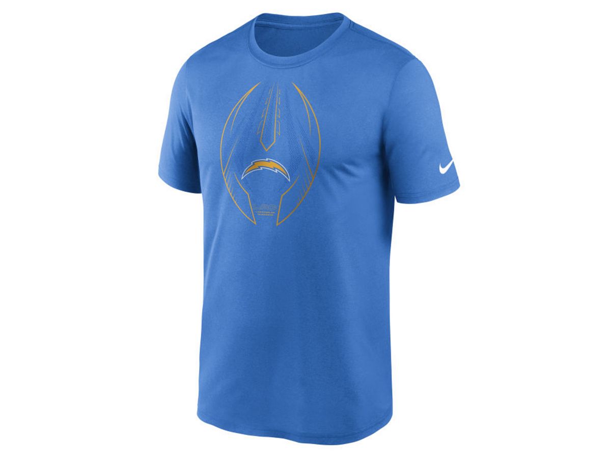 Мужская футболка icon legend los angeles chargers Nike, светло-синий