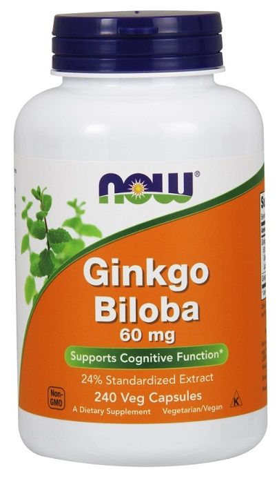 Now Foods Ginkgo Biloba 60 mg препарат, поддерживающий работу нервной системы и улучшающий память и концентрацию, 240 шт. препарат поддерживающий работу пищеварительной нервной и кровеносной систем и здоровье суставов swanson gotu kola 435 mg 60 шт
