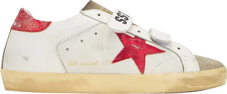 

Кроссовки Golden Goose Wmns Old School White Taupe Red, белый