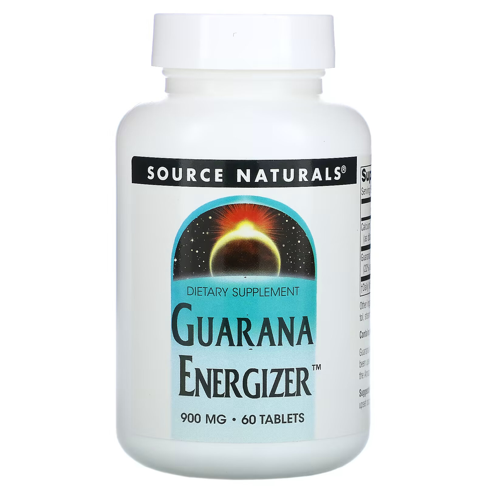 Source Naturals, Guarana Energizer, 900 мг, 60 таблеток - фото