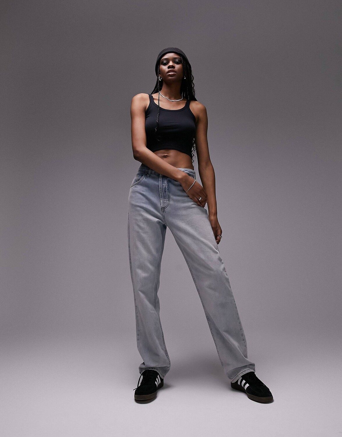 

Черная базовая жилетка в рубчик Topshop Tall