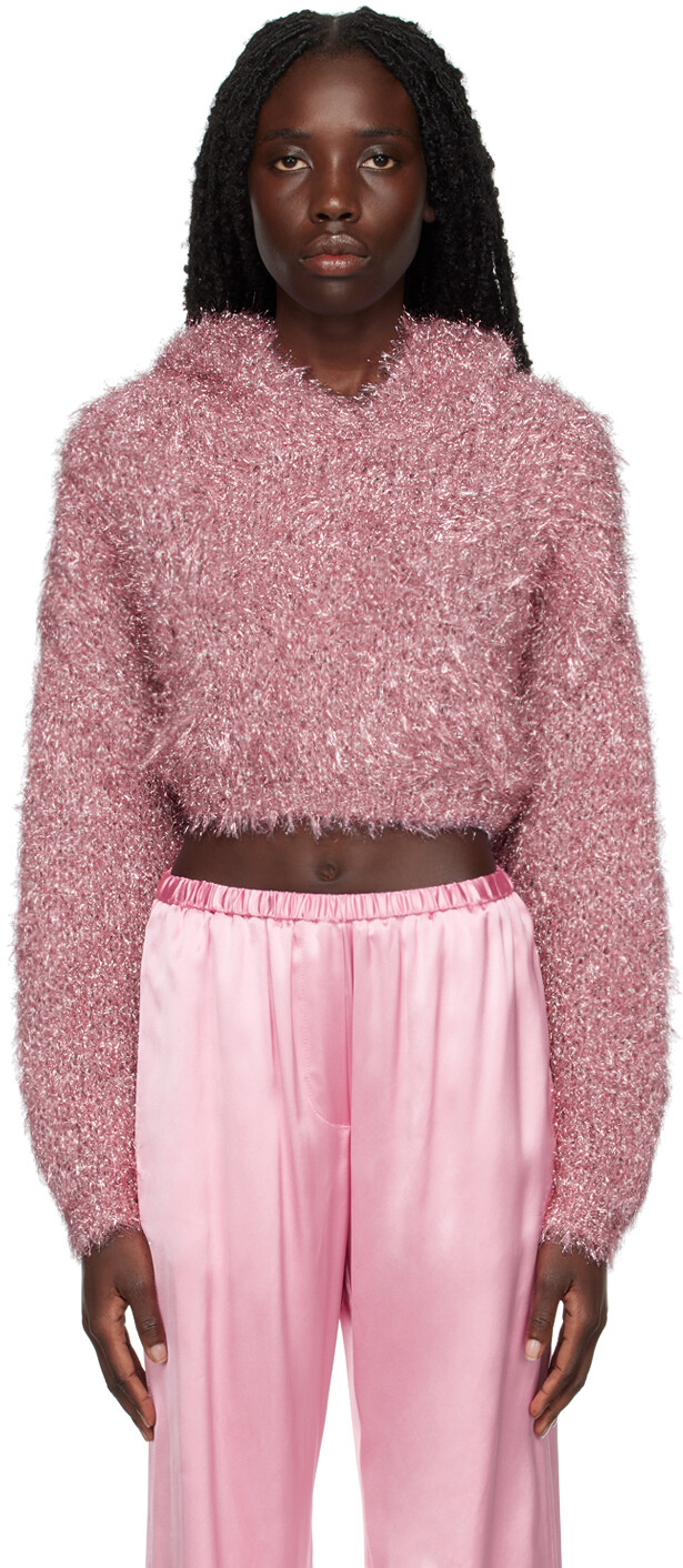 

Розовый худи с блестками MSGM