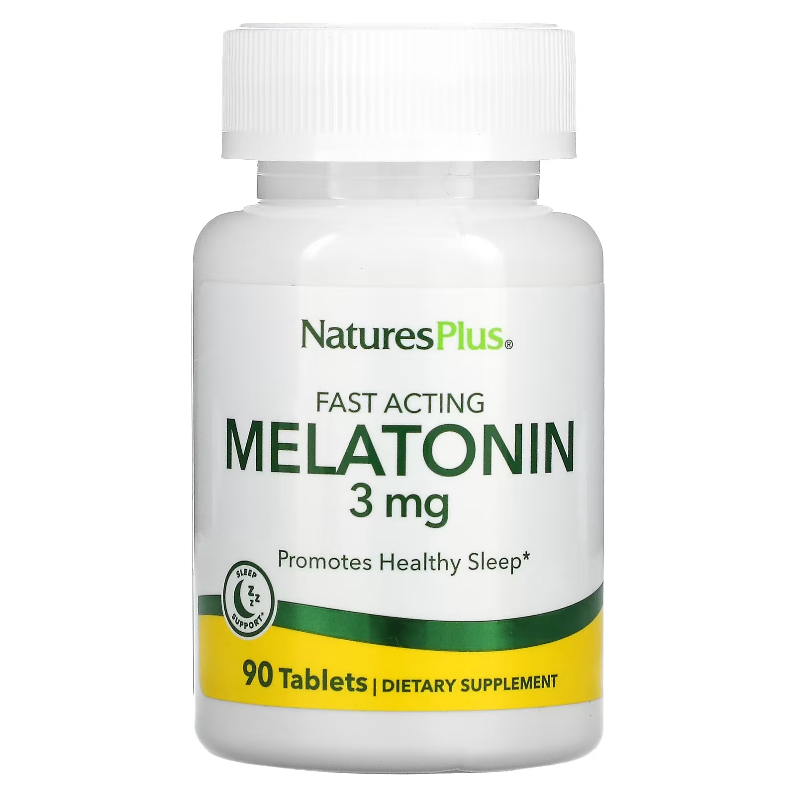 NaturesPlus мелатонин быстродействующий 3 мг, 90 таблеток country life мелатонин 3 мг 90 таблеток