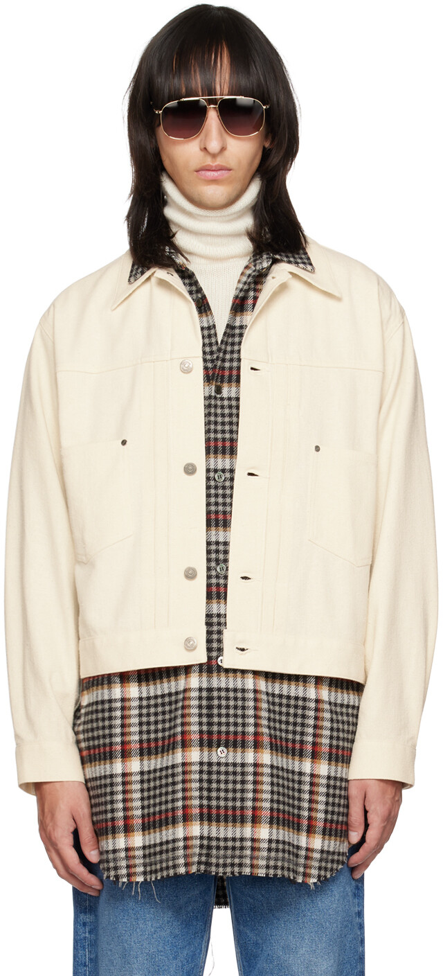 

Куртка Off-White с отложным воротником The Letters, Белый