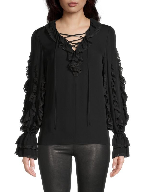 

Шелковая блузка emilia с рюшами Ungaro Black