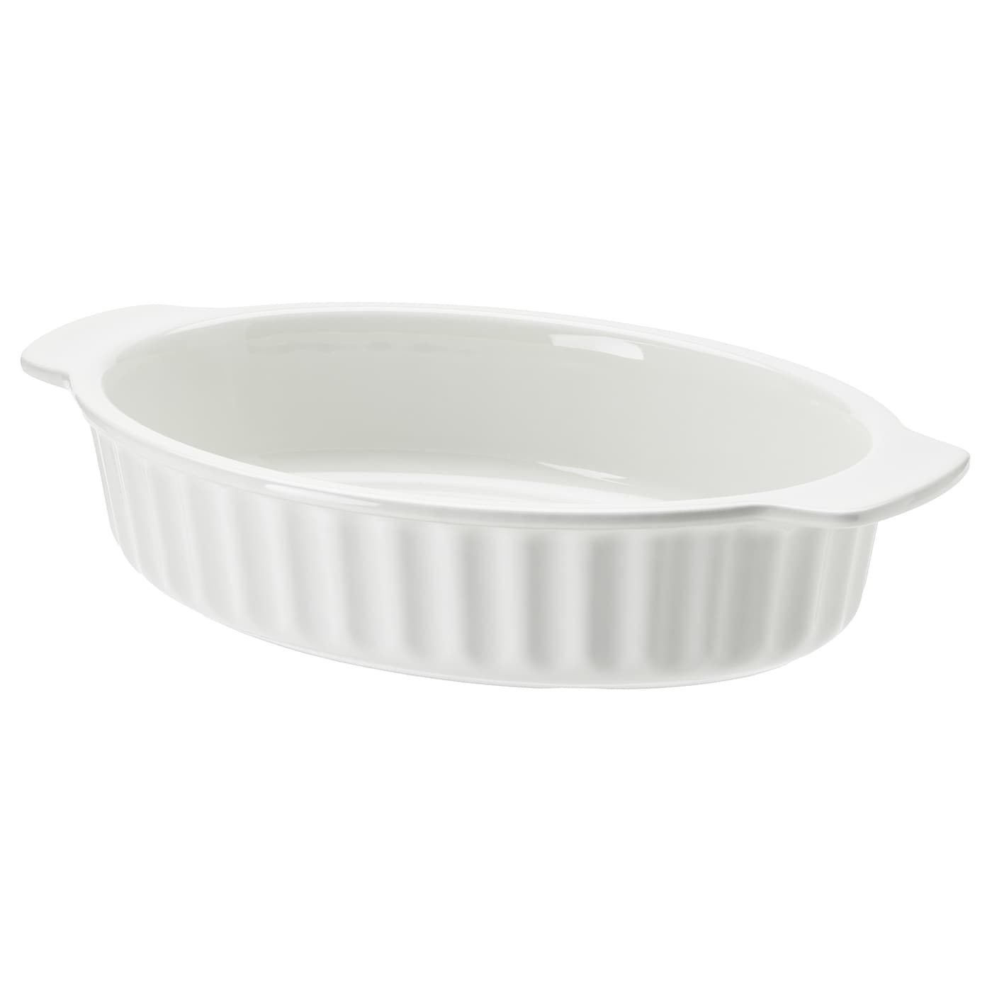 POETISK Форма для выпечки, овальная/натуральный белый, 32x21 см IKEA форма для выпечки ikea vardagen 38x29 серебристый