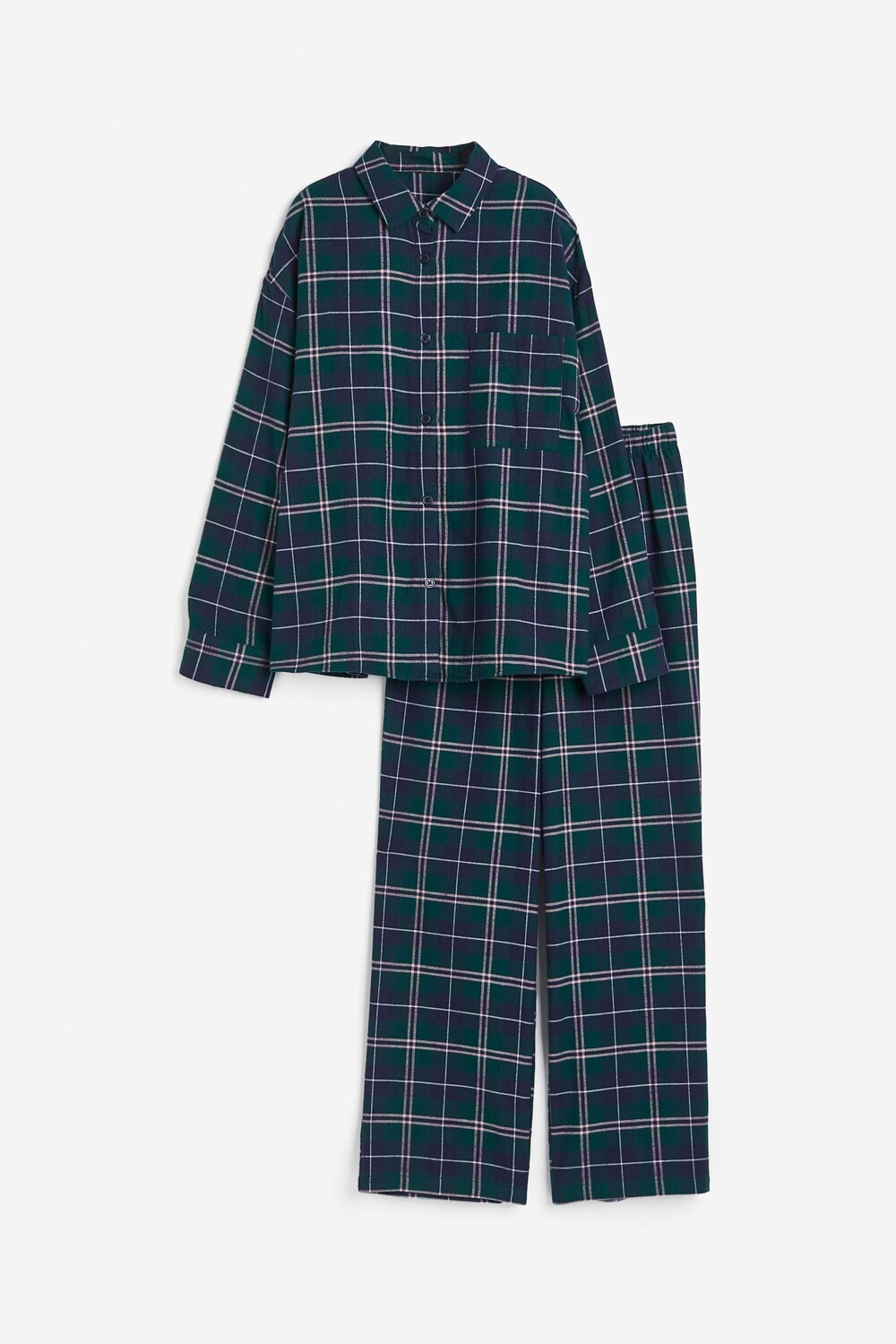 

Пижама H&M Shirt and Pants, темно-зеленый