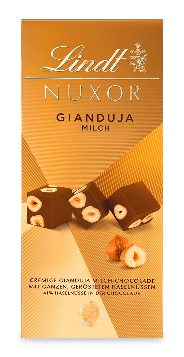 

Молочный шоколад Lindt Nuxor Beutel Milch, с цельным фундуком, 103г