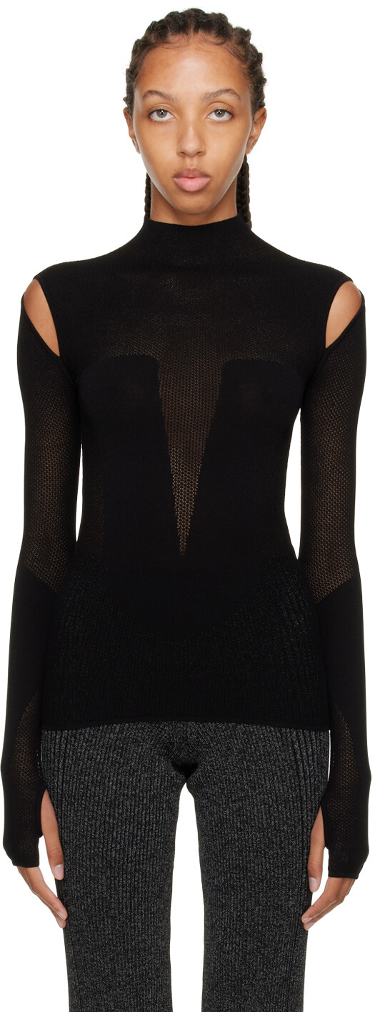 

Черная водолазка боди Dion Lee