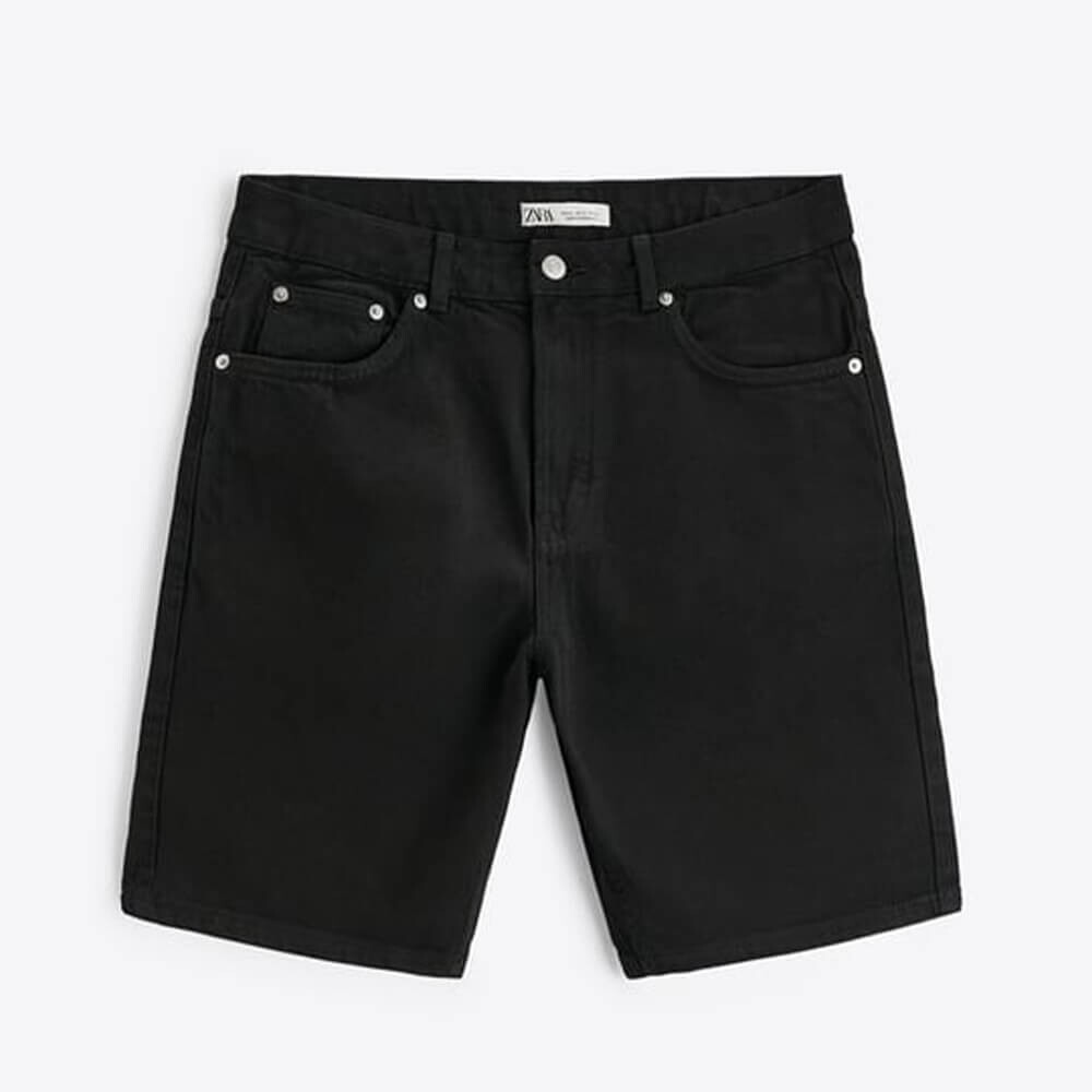 

Шорты Zara Basic Coloured Bermudas, чёрный