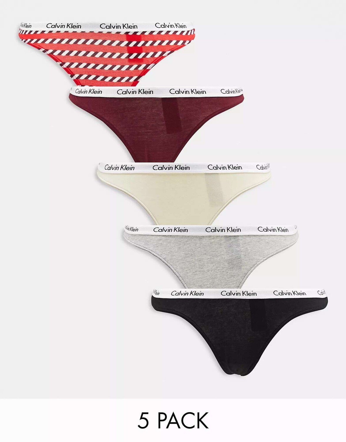 

Комплект разноцветных стрингов с высокой талией Calvin Klein (5 шт.)