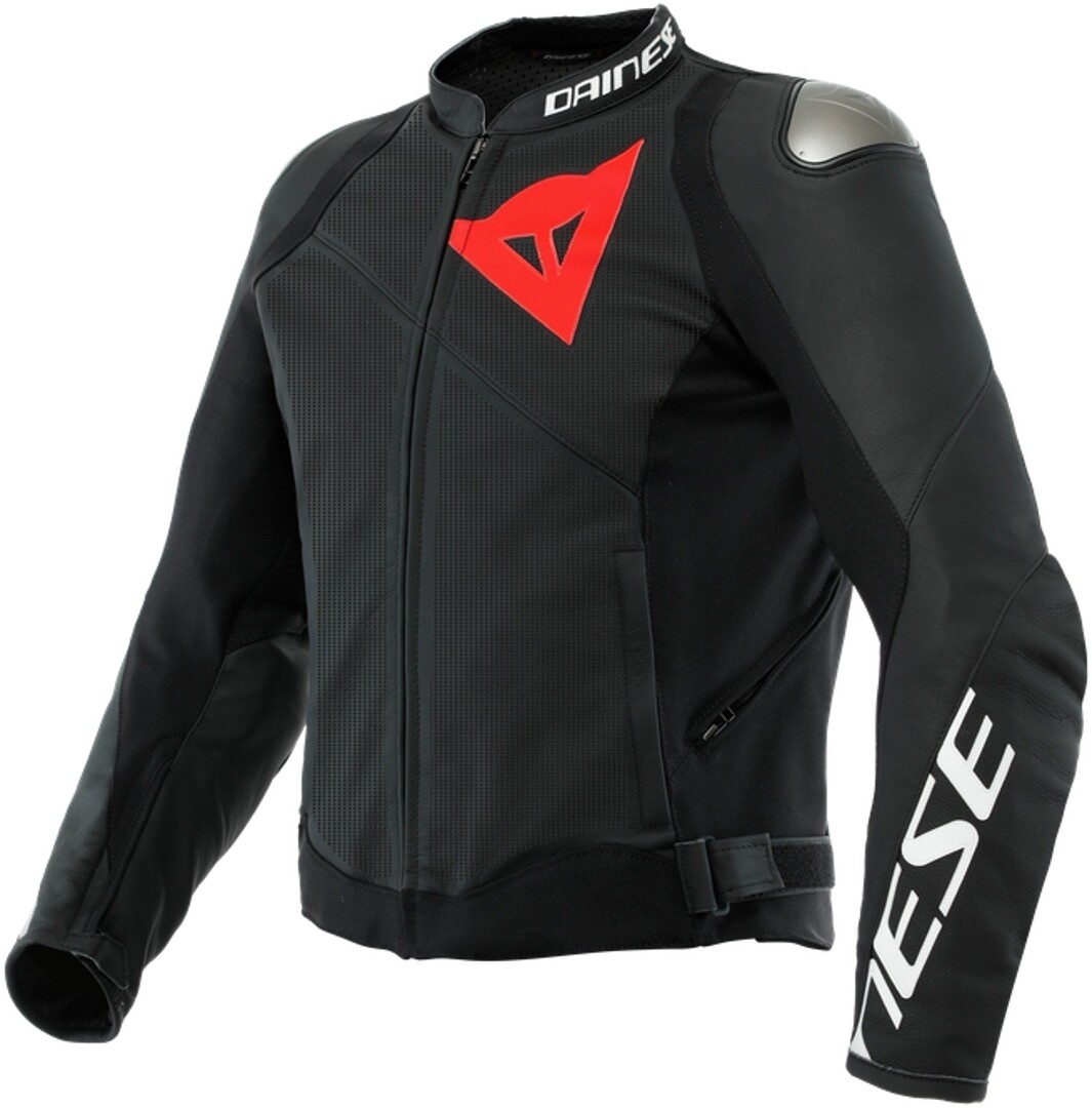 

Dainese Sportiva Перфорированная кожаная куртка мотоцикла, черный