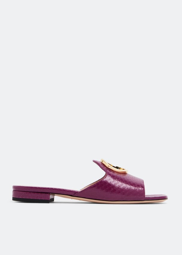 

Сандалии GUCCI Blondie flat sandals, фиолетовый