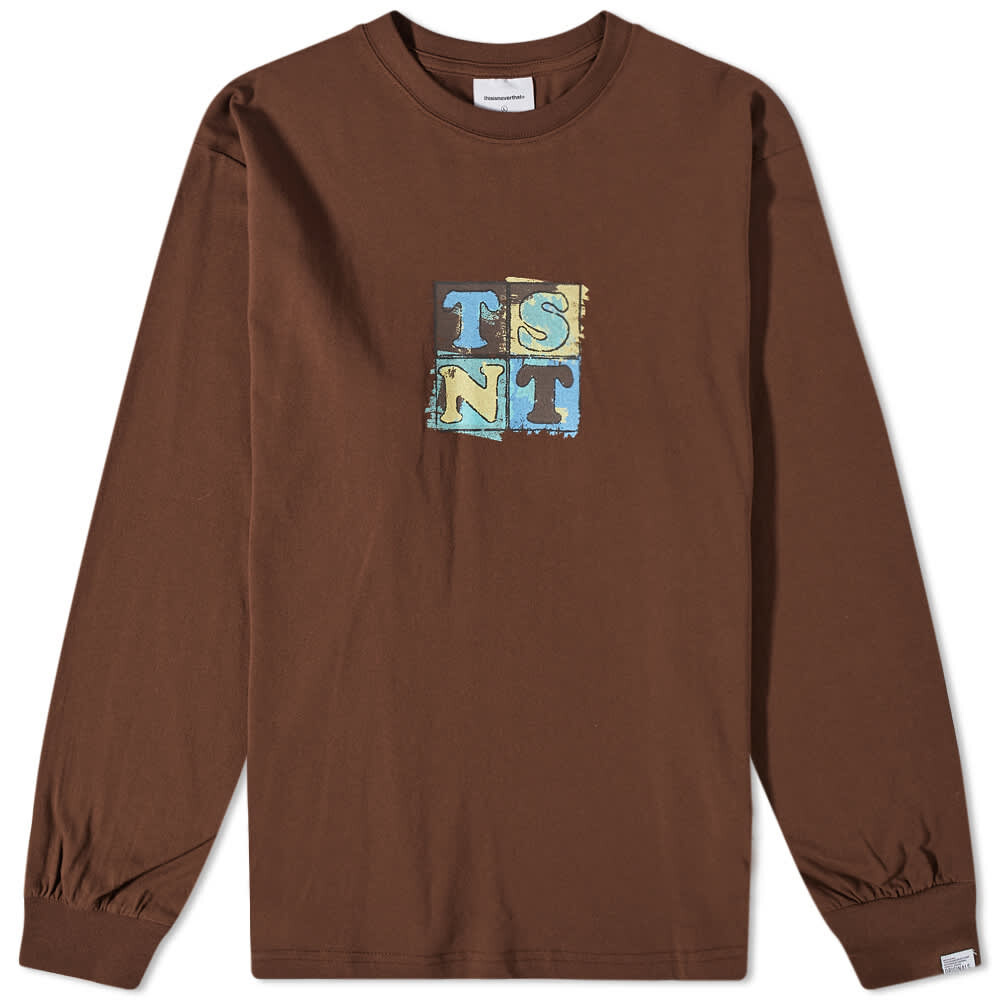 

Футболка thisisneverthat Long Sleeve Painted Tee, Коричневый