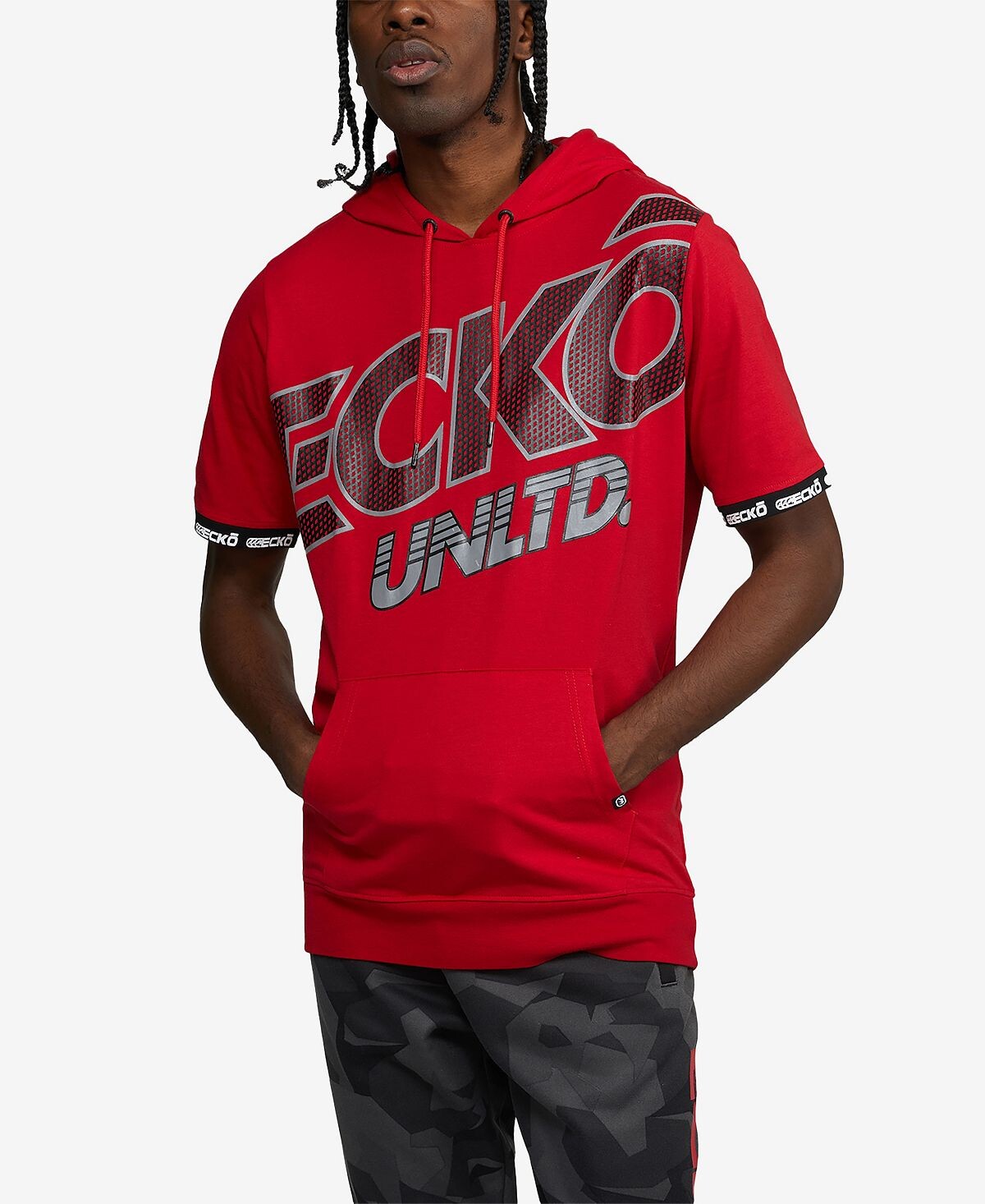 

Мужская толстовка с коротким рукавом bam bam Ecko Unltd, красный