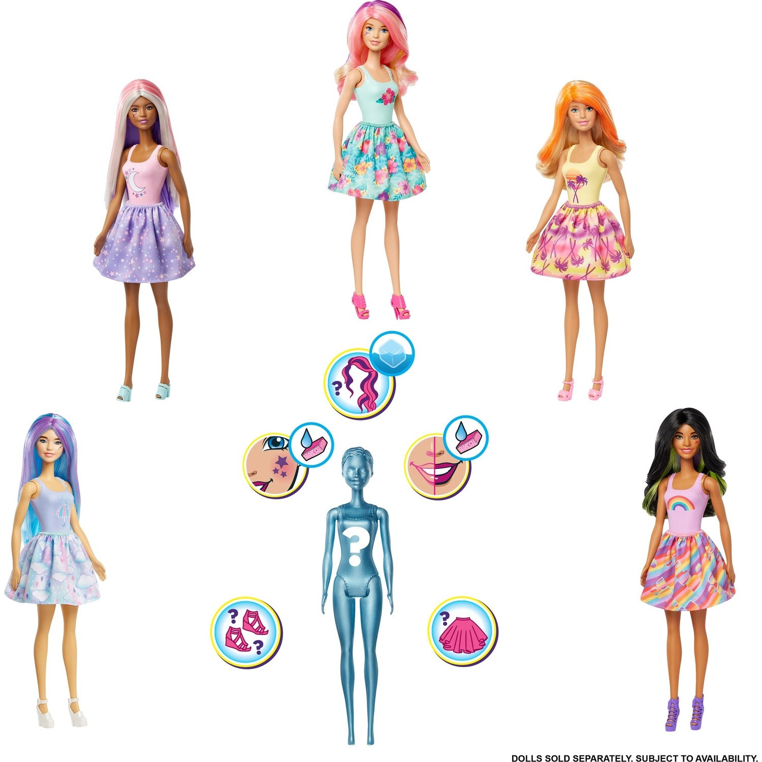 Кукла Barbie Color Reveal Color Reveal GTP42 lol surprise цветные куклы color change