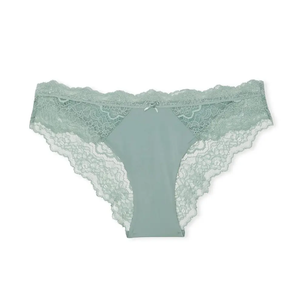 

Трусы Victorias Secret Dream Angels Lace Trim Cheekini, серо-зеленый
