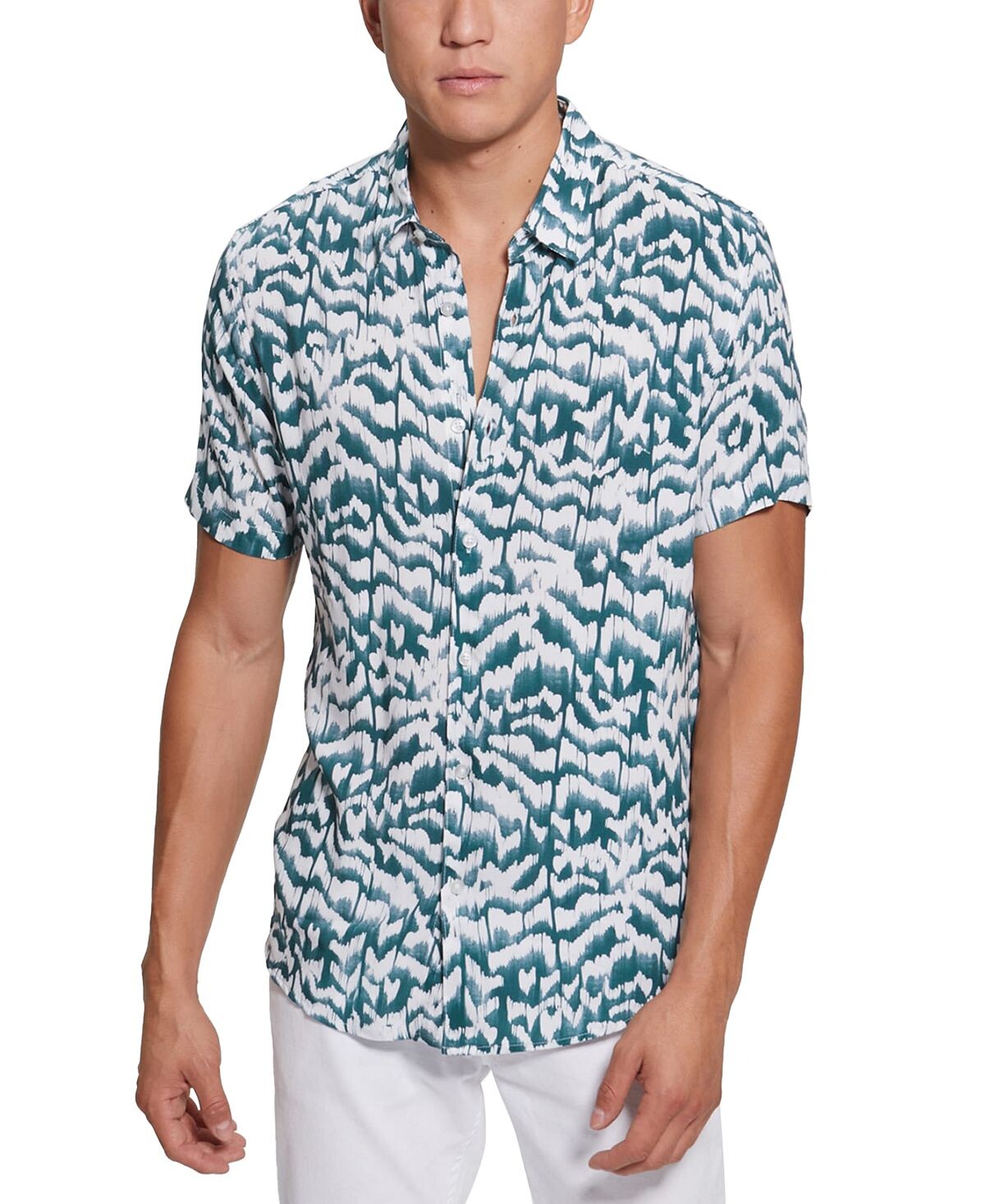 

Мужская рубашка с коротким рукавом ikat GUESS, мульти